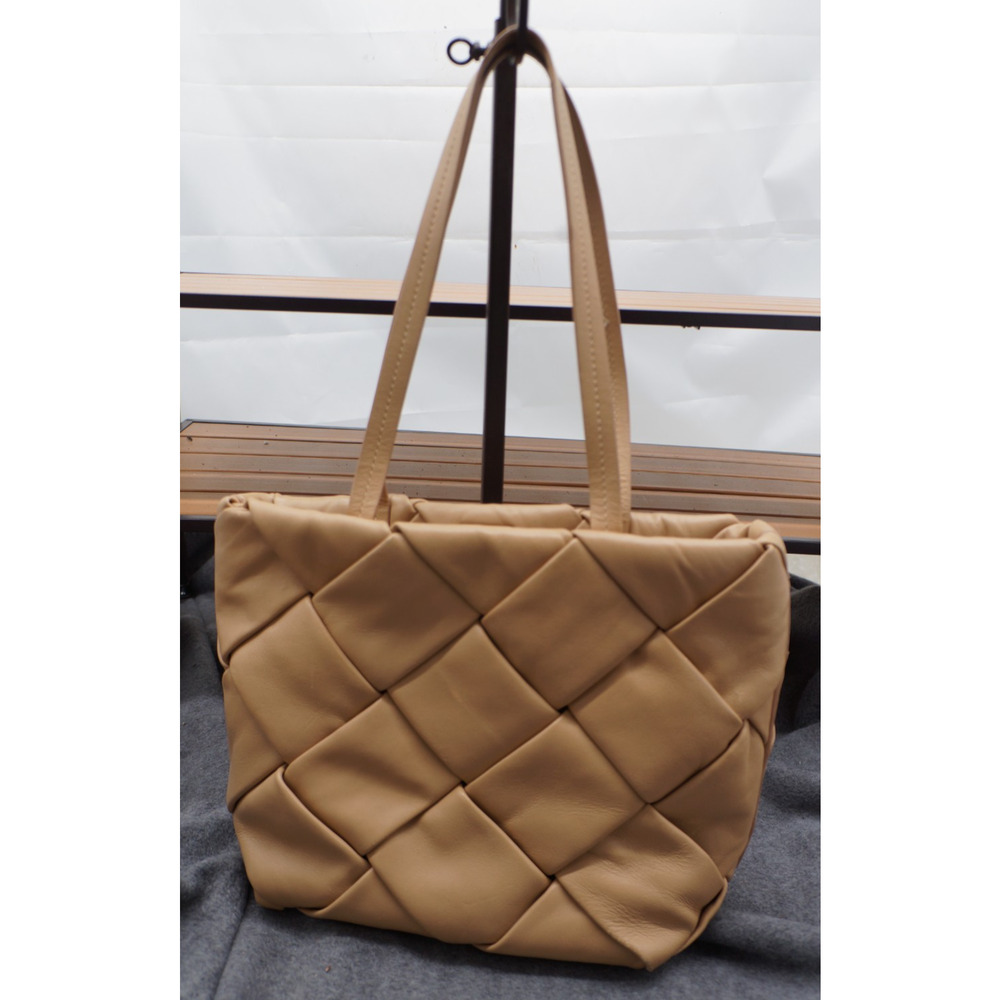 & Other Stories Tan Woven Leather Hobo tote Bag